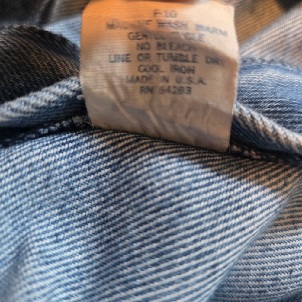 Vintage Manhattan Mens Light Wash Straight‎ Leg Jeans Made in USA 36x34 Blue - Picture 6 of 9